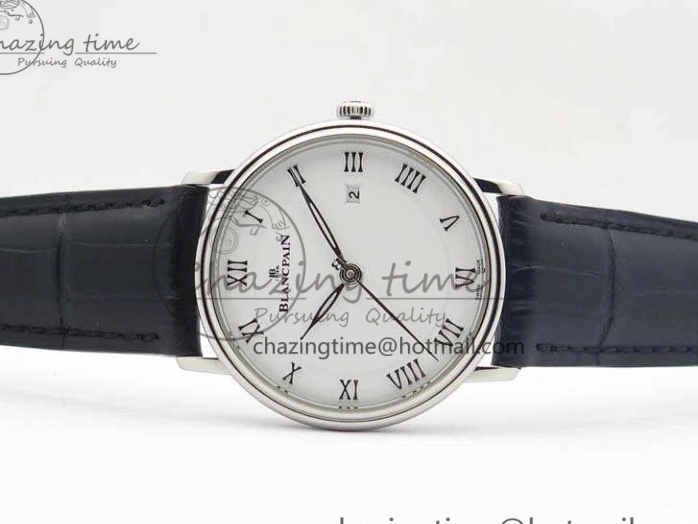 0326 Villeret 6651 SS ZF 1:1 Best Edition White Dial On Black Leather Strap A Practical 8098